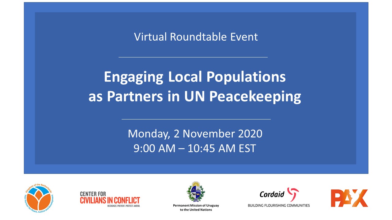Event report – ‘Engaging Local Populations as Partners in UN Peacekeeping’